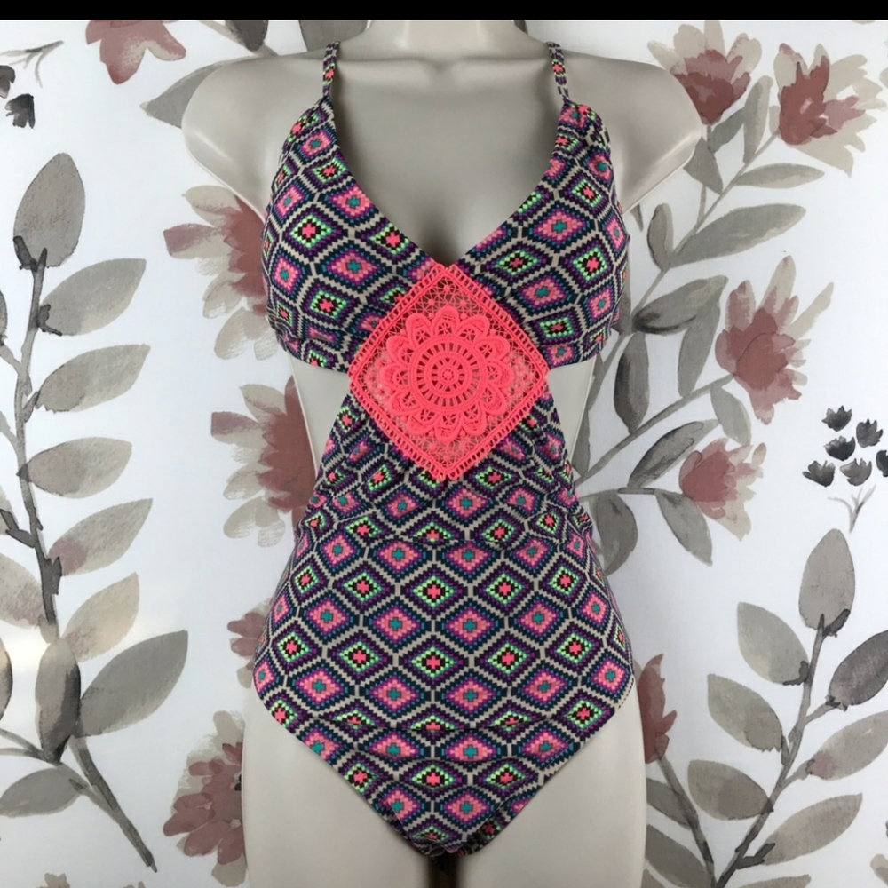 Monokini Aztec Pattern Bathin Suit One Piece